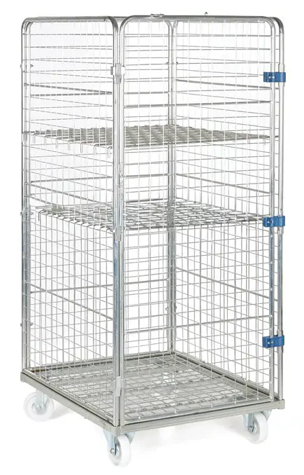 KLEC 4/2, 4-boký, 2x police, klecový vozík 1640x720x810 mm, galvanická ocel